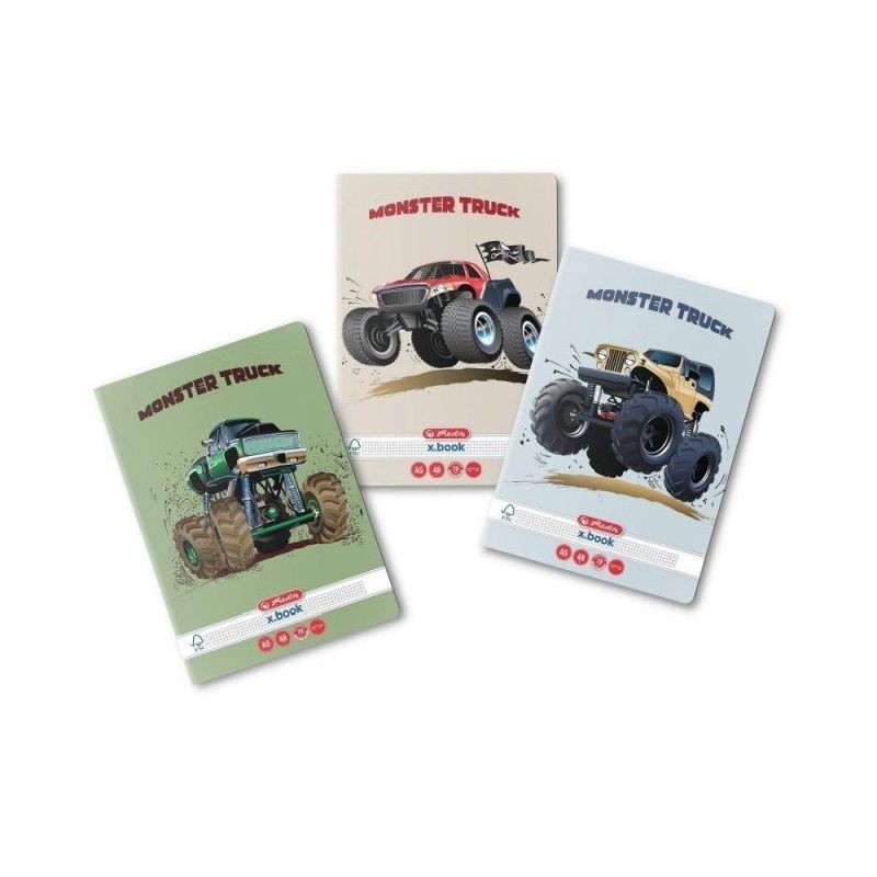 Caiet aritmetica, format A5, 48 file, coperti carton dublu cretat lucios, Monster Truck - imagine 3